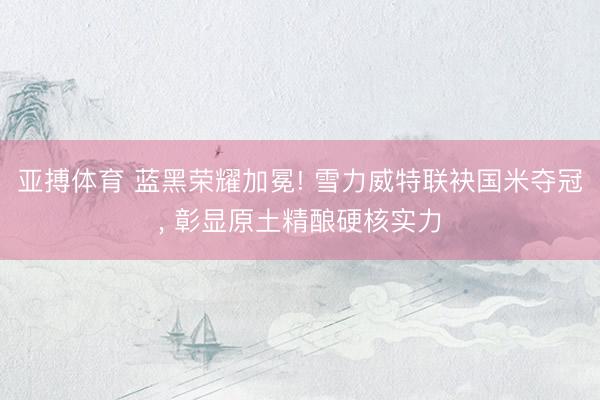 亚搏体育 蓝黑荣耀加冕! 雪力威特联袂国米夺冠， 彰显原土精酿硬核实力