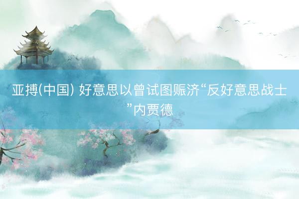 亚搏(中国) 好意思以曾试图赈济“反好意思战士”内贾德