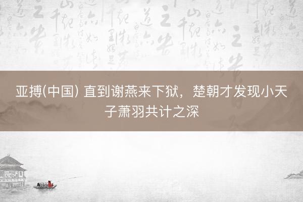 亚搏(中国) 直到谢燕来下狱，楚朝才发现小天子萧羽共计之深